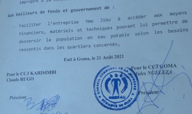 Goma/Eau potable : le gouvernement appelé à aider Yme Jibu