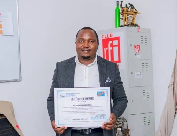 Goma : le CAFED distingue le coordonnateur du Club RFI RDC pour son engagement en faveur des droits des femmes