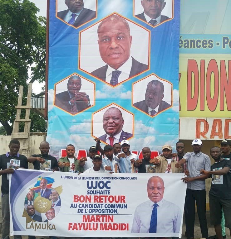L’arrivée du candidat commun de l’opposition Martin Fayulu inonde la capitale