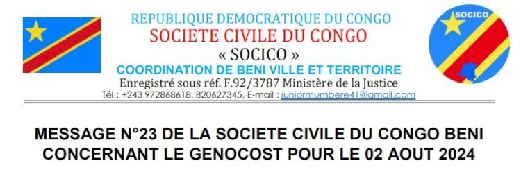 Beni : Commémoration du GENOCOST : Un Appel à l'unité et à la mémoire collective